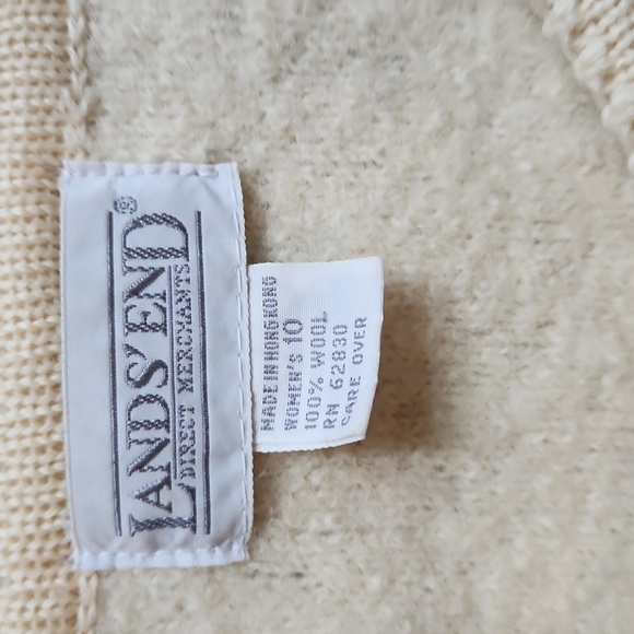 Lands' End Vintage Cream Wool Women's Blazer Sz 10 - Picture 5 of 5